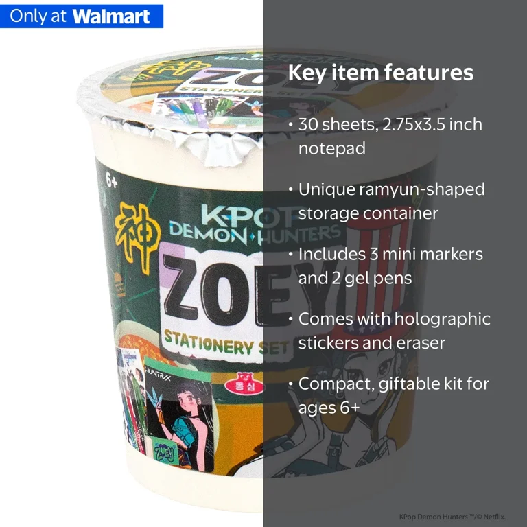 Netflix KPop Demon Hunters Zoey Stationery Set Gift Kit - Walmart.com