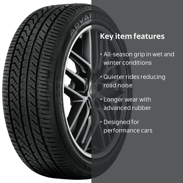 Yokohama Advan Sport A/S+ 225/55R17 97W BW All Season Tire