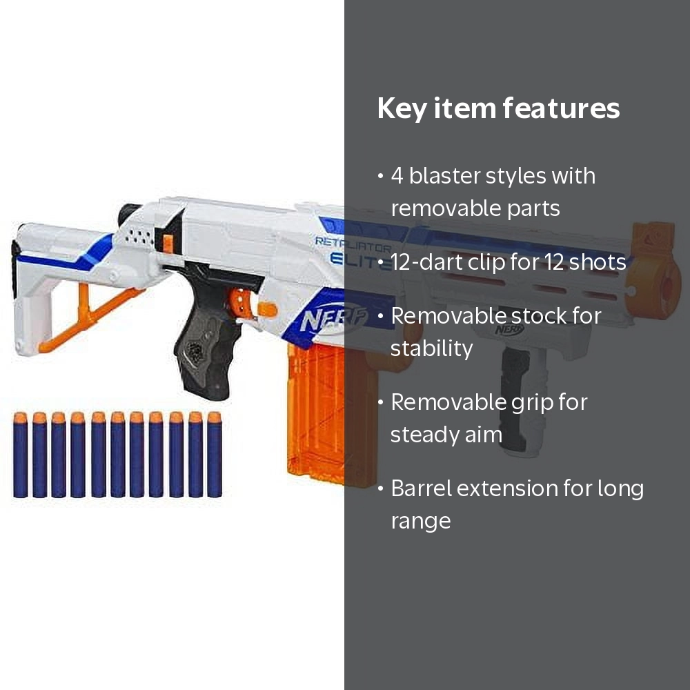 Nerf N-Strike Elite Retaliator, Customizable Dart Blaster