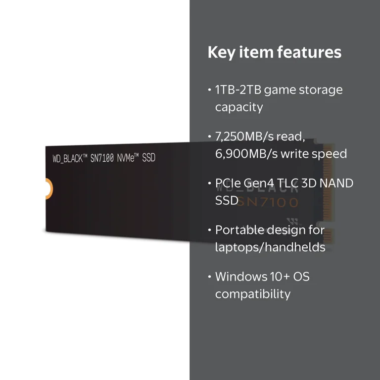 WD_BLACK 1TB SN7100 NVMe SSD, Internal Solid State Drive