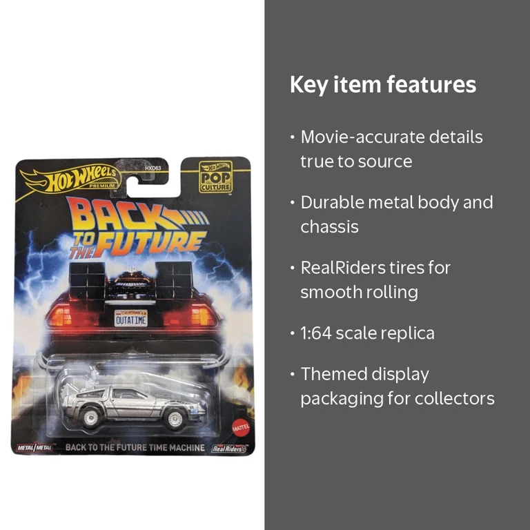 Hot Wheels Back To the Future Time Machine Pop Culture Series