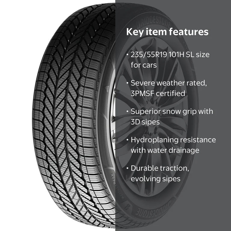 235/55R19夏タイヤ2022製BRIDGESTON 1423 Bridgestone Weatherpeak All Weather 235/55R19 101H Passenger Tire