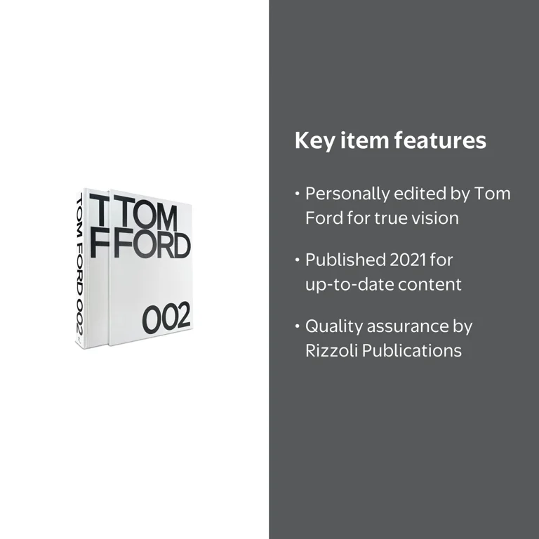 Tom Ford, Hardcover Book, 002, Visual Fashion Portfolio - Walmart.com