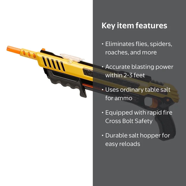 BUG-A-SALT, Bug Gun, Yellow 3.0, Fly Hunter with Patridge Sight