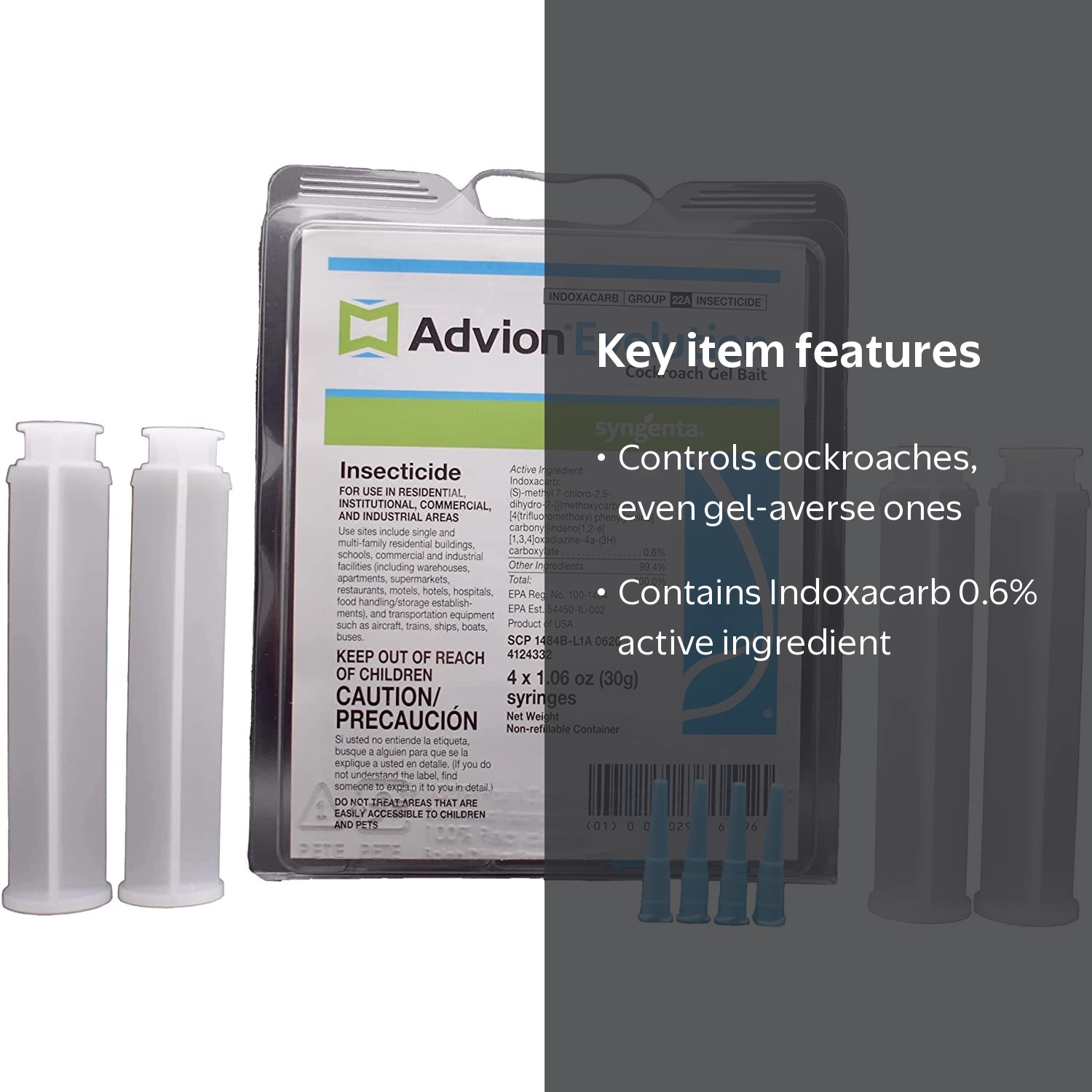 Syngenta, Advion Evolution Cockroach Gel Bait, 4 Tubes - Walmart.com