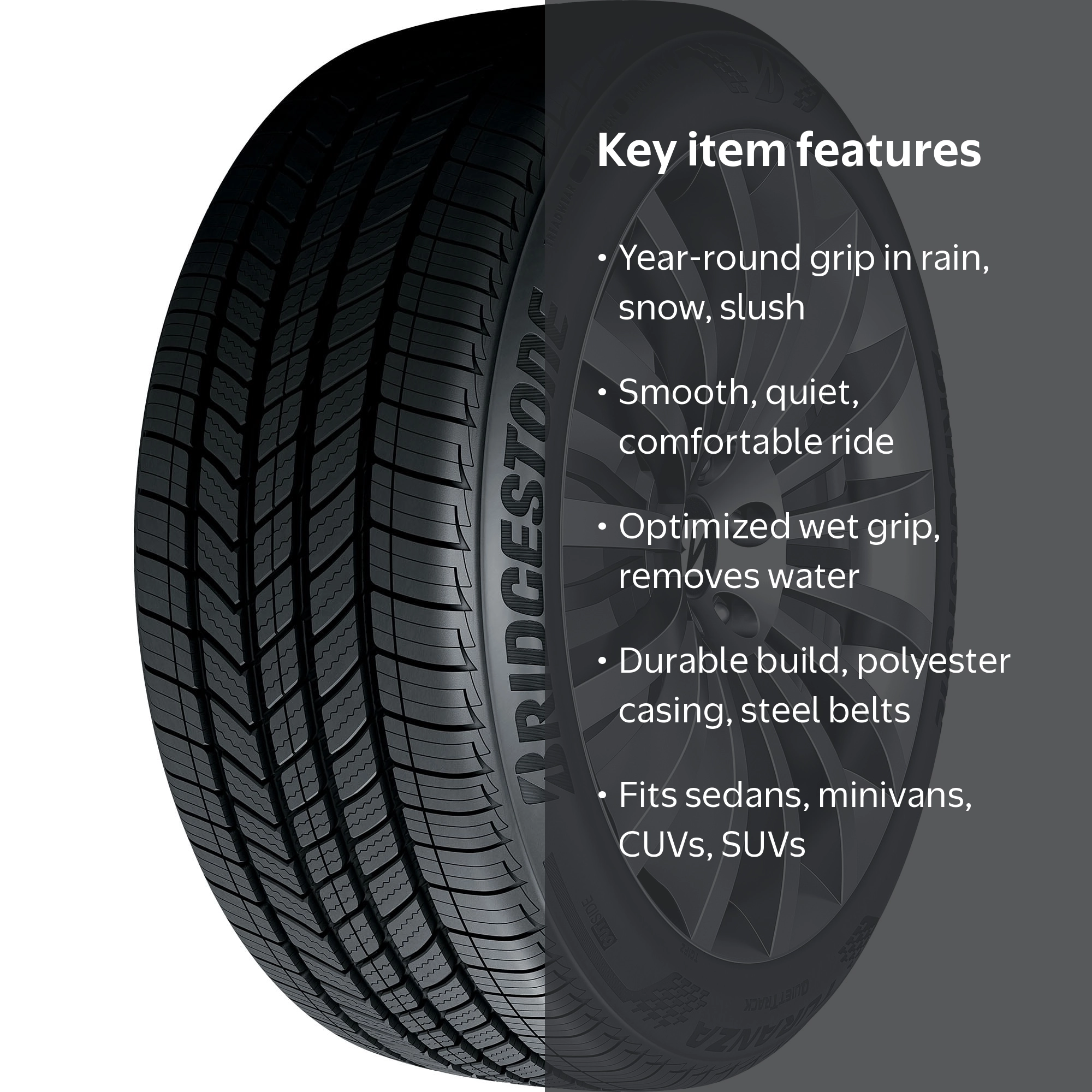 Bridgestone Turanza QuietTrack 215/55R17 Tire Touring - Walmart.com