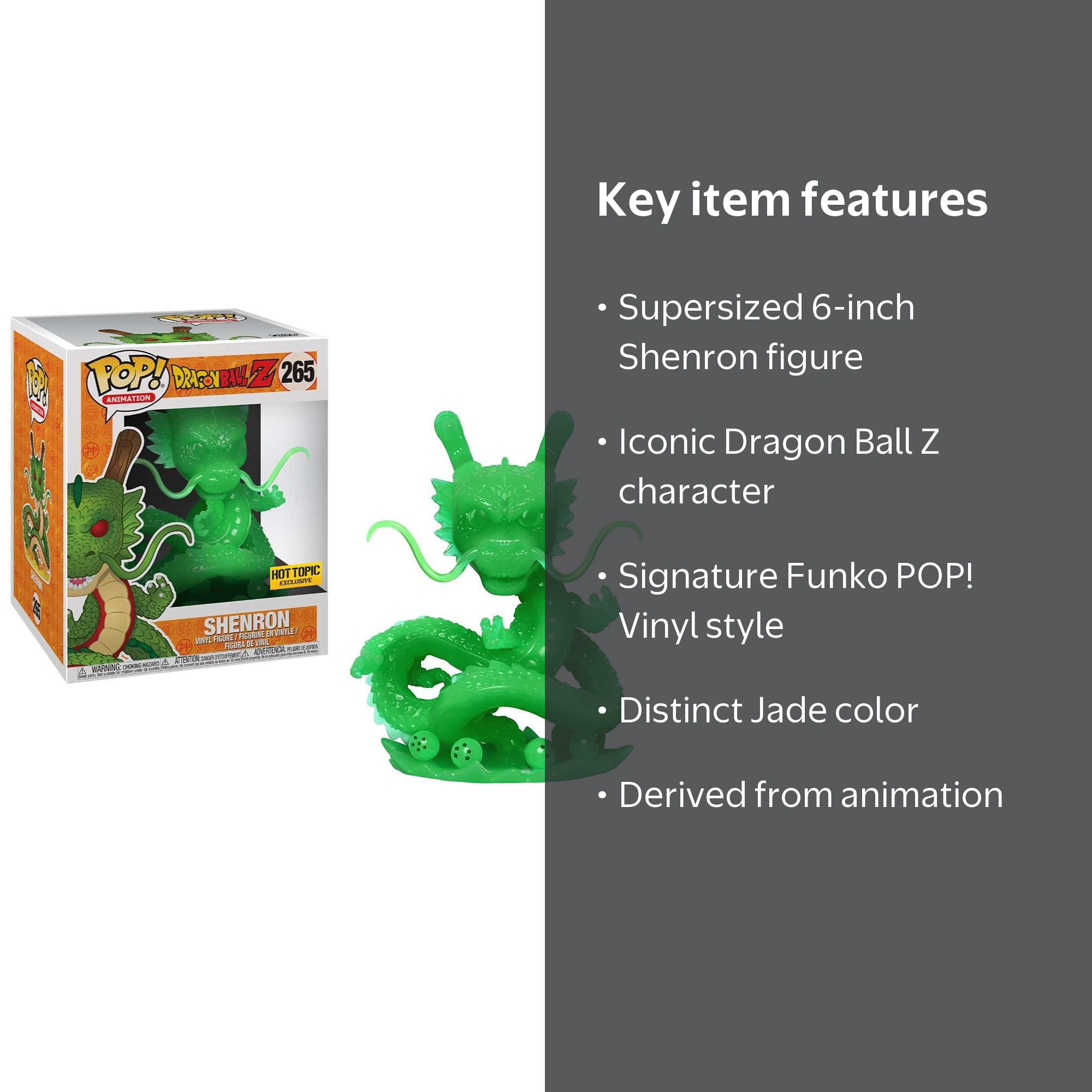 Funko POP! Dragon Ball Z Shenron Jade Vinyl Figure, Super-Sized