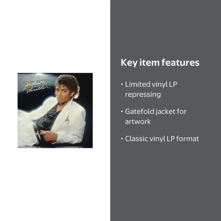 Epic, Vinyl Music Record, Thriller, Michael Jackson - Walmart.com