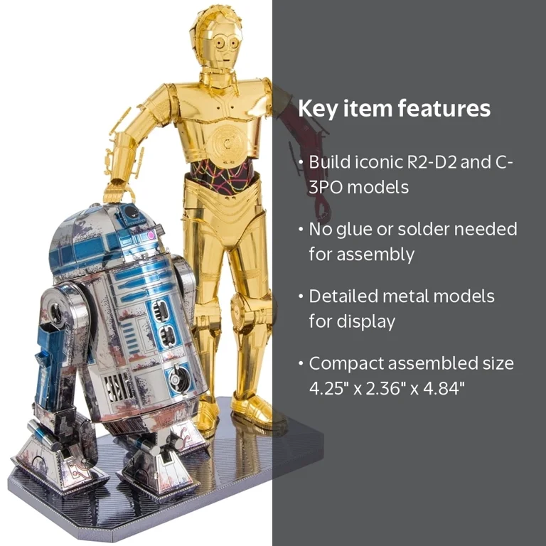 スターウォーズ　ダイキャスト メタル　パレードビークル　R2-D2　C-3PO Fascinations Metal Earth 3D Model Kit Star Wars R2-D2 & C-3PO Box