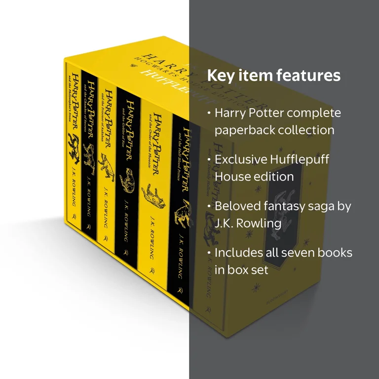Harry Potter Hufflepuff House Editions 7 Book Paperback Box Set by