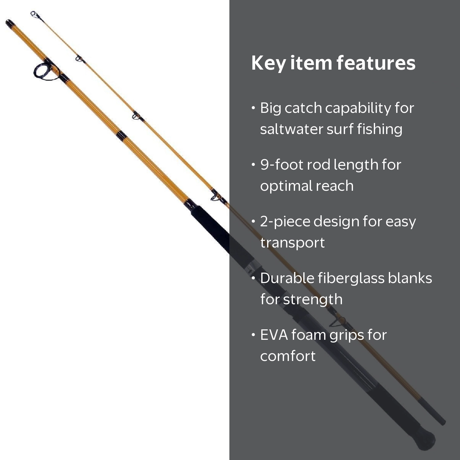 Daiwa FTS902MFS Surf Fishing Rod - Fiberglass - 90 Length