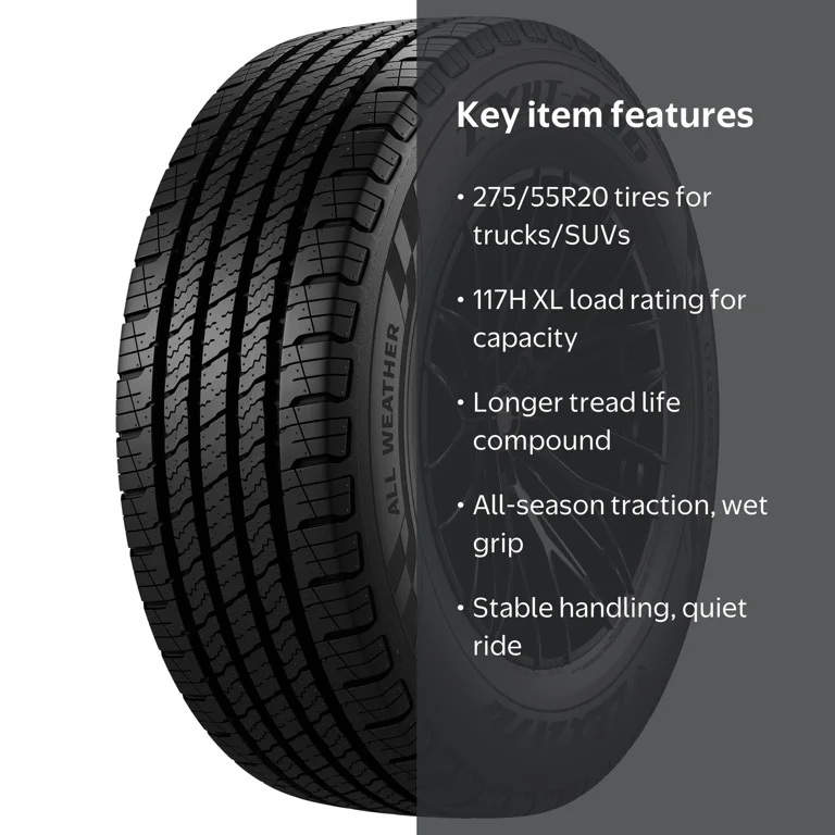 Lexani, SUV Tire, Highway 275/55R20 117H XL, All-Season Traction
