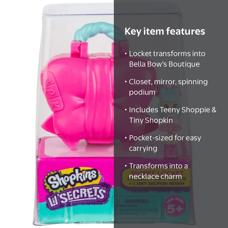 Moose Toys, Shopkins Secret Locket, Pink, Micro Playset - Walmart.com