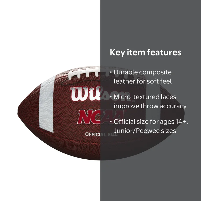 Wilson NCAA Red Zone Composite Football - Brown, Official Size
