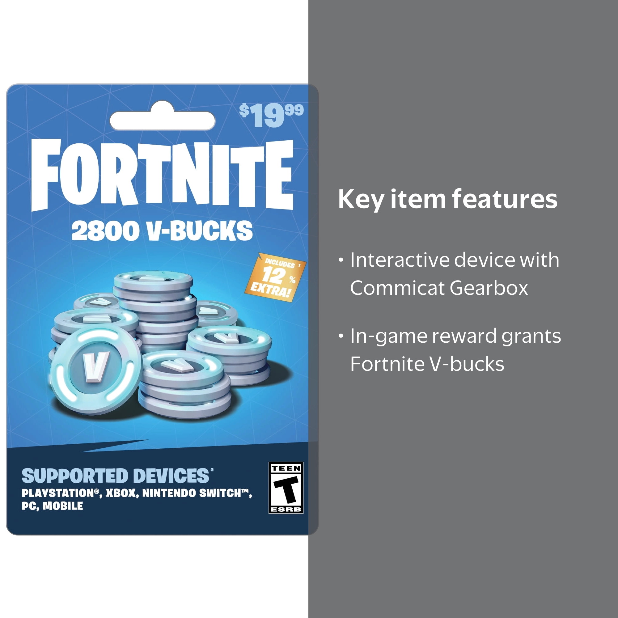 Interactive Commicat Gearbox Fortnite V-bucks Wmt D82 $19.99