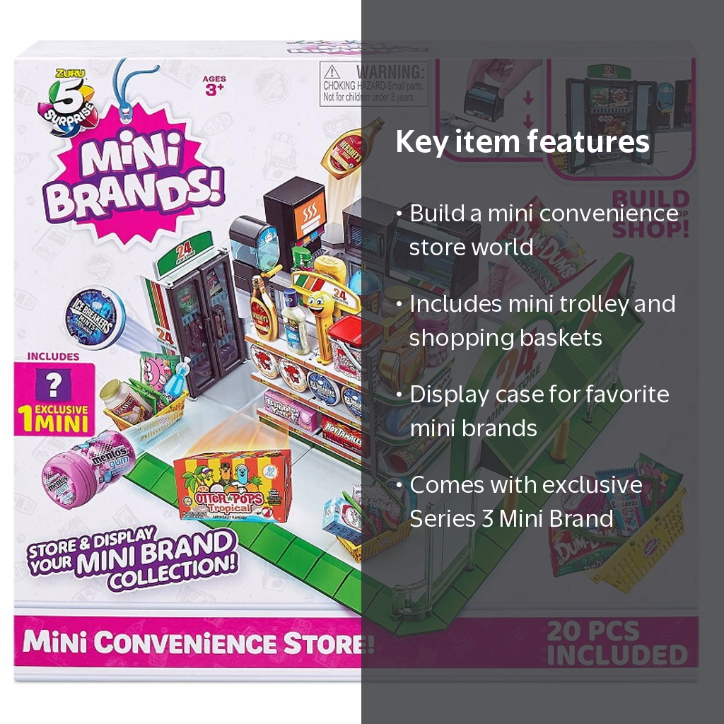 ZURU 5 Surprise Mini Brands Playset: Mini Grocery Store Toy with