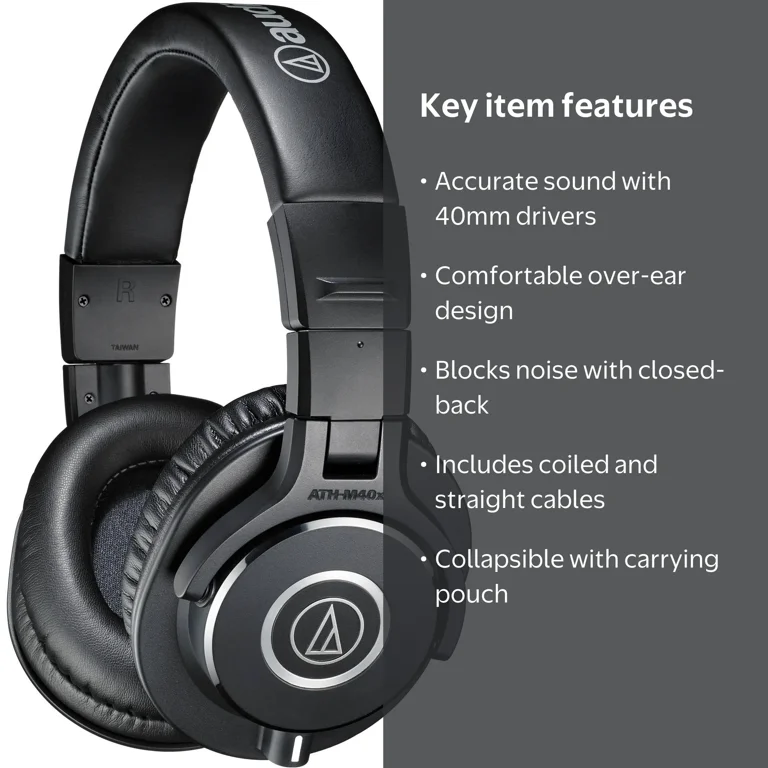 Audio-Technica, Headphones, ATH-M40x, Professional Monitor