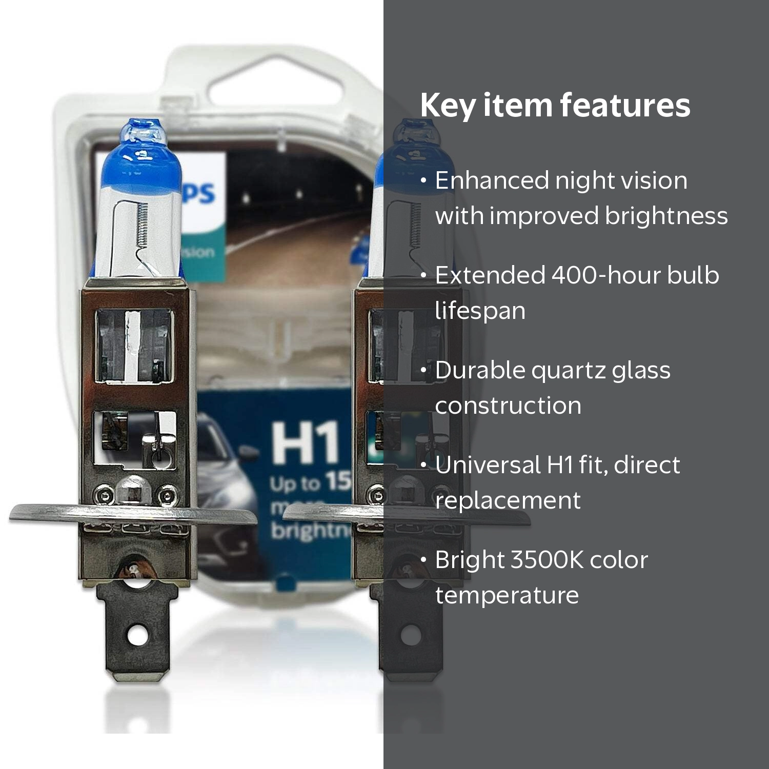 H1: Philips 12258XVPS2 X-TremeVision Pro150 Halogen Bulbs | Pack