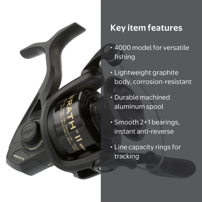 4000 size reel for surf fishing Fishers King Strike Pro+ Spinning | 7Kg Drag giving making a light but durable rod PENN Wrath II Spinning Fishing