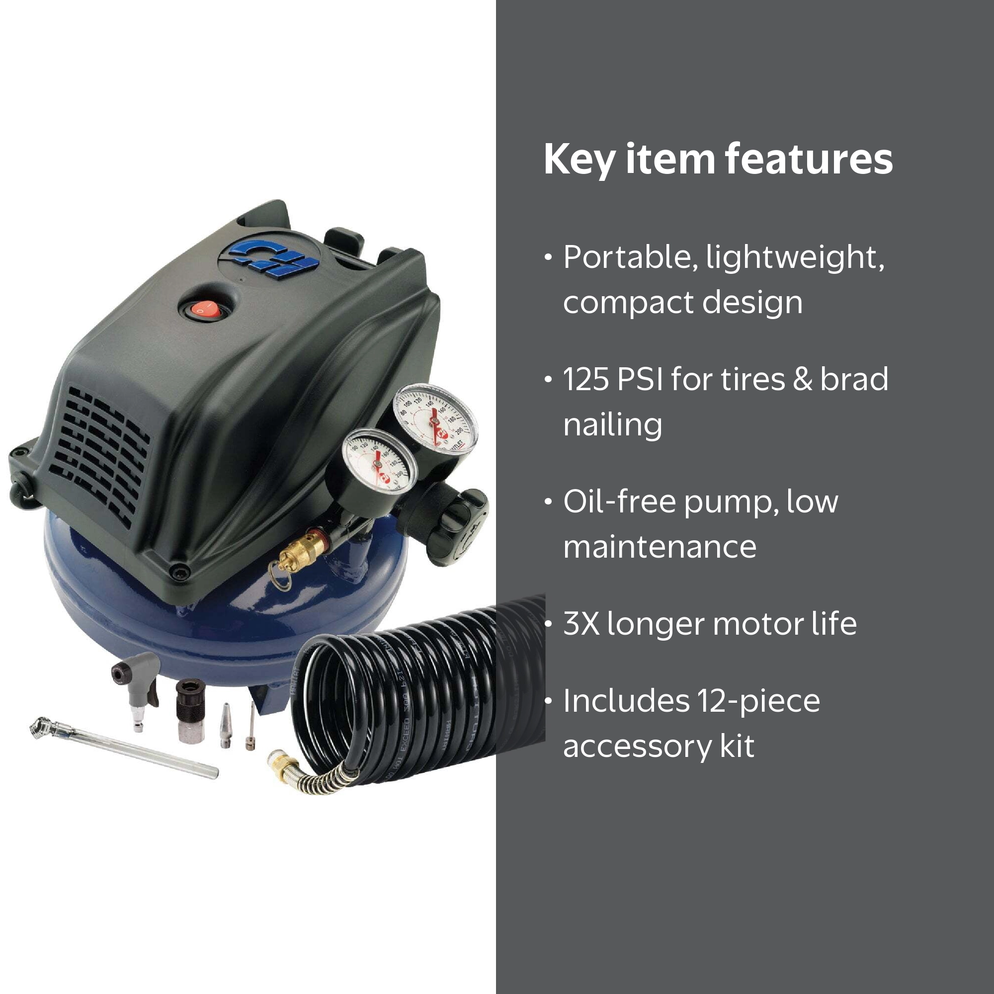 Campbell Hausfeld 1 Gallon Oil-Free Multi-Purpose Air Compressor