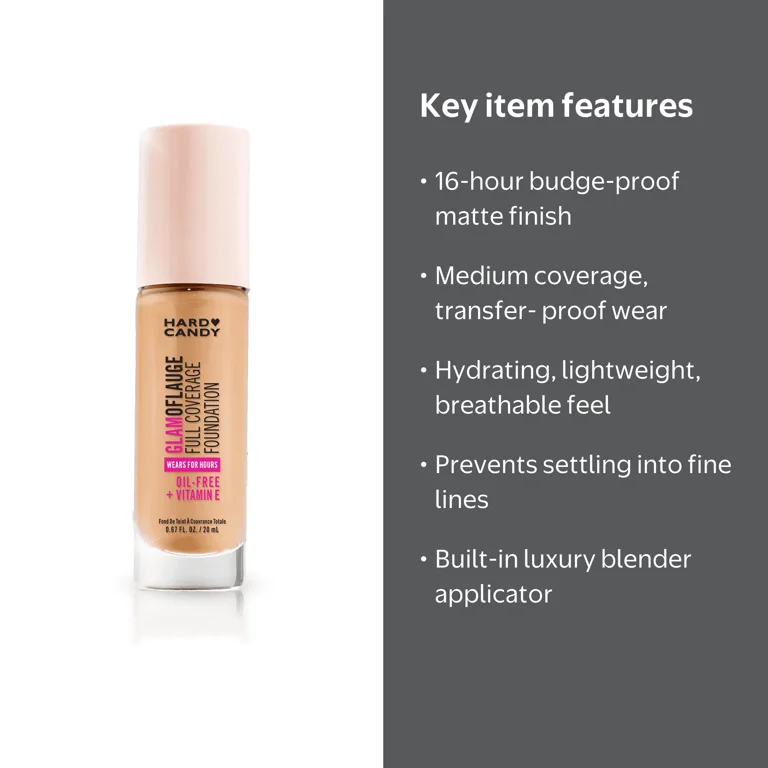 Hard Candy Glamoflauge Full Coverage Foundation, 1508 Olive