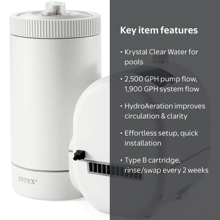 Intex: Krystal Clear: Cartridge Filter Pump - C2500 - Above Ground
