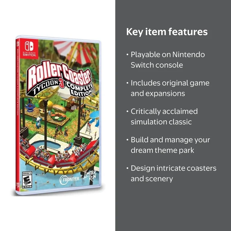 RollerCoaster Tycoon 3 Complete Edition for Nintendo Switch