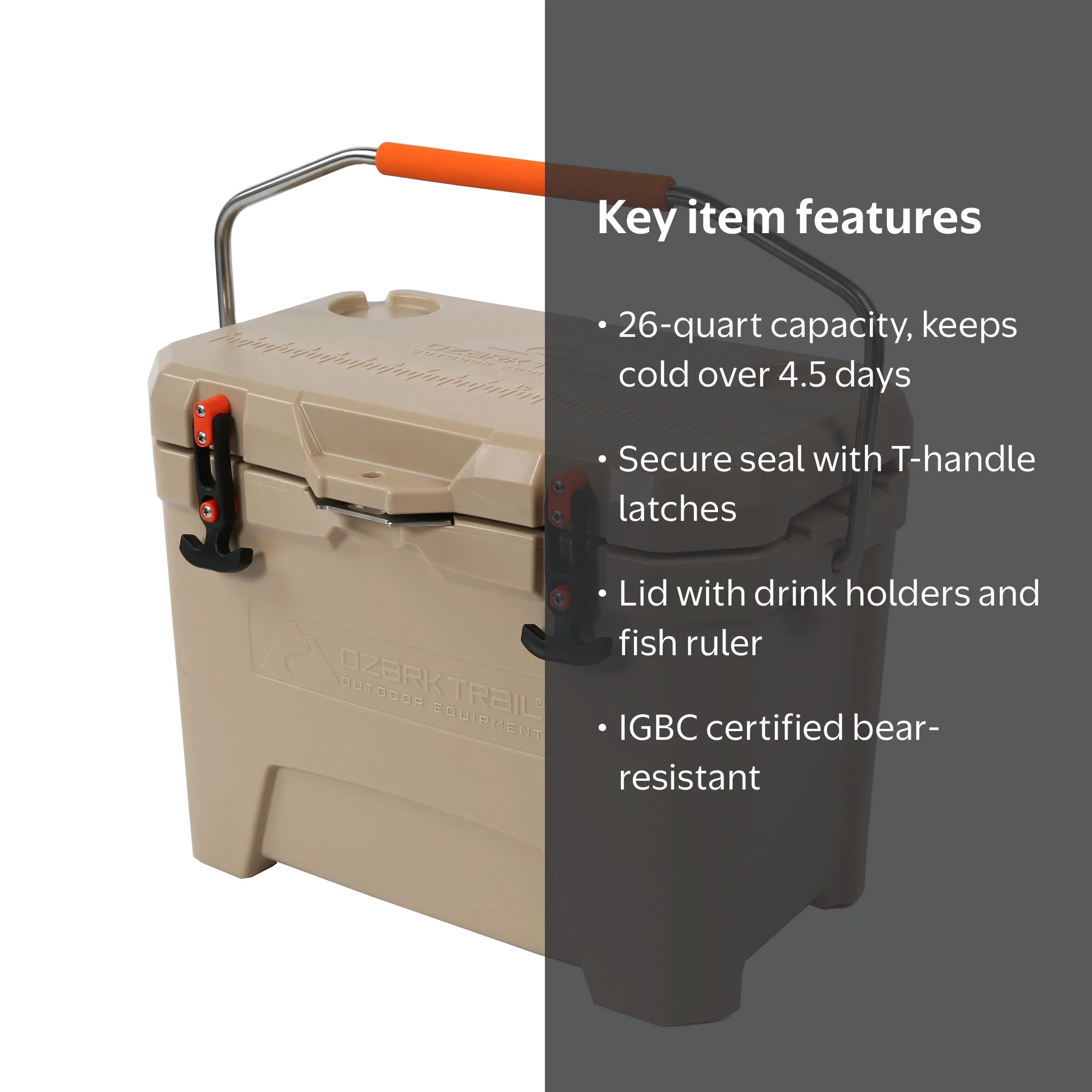 Ozark Trail 26-Quart High Performance Thermocooler, Tan - Walmart.com
