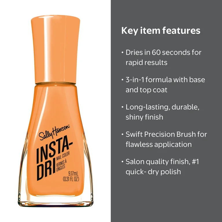 sally＊ Sally Hansen Insta-Dri Quick-Drying Nail Polish, Peachy Flare