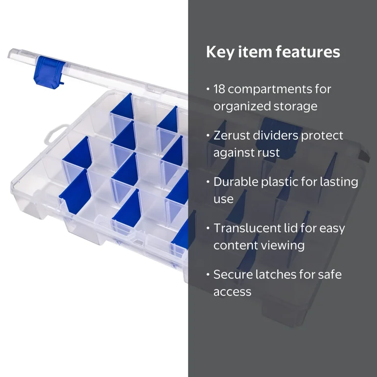 flambeau tackle box parts Outdoors 2003 Tuff Tainer 18 Compartments 15 Zerust Dividers, Blue Flambeau Tuff Tainer for Fishing 3 Fixed Compts w/6 div-Transp