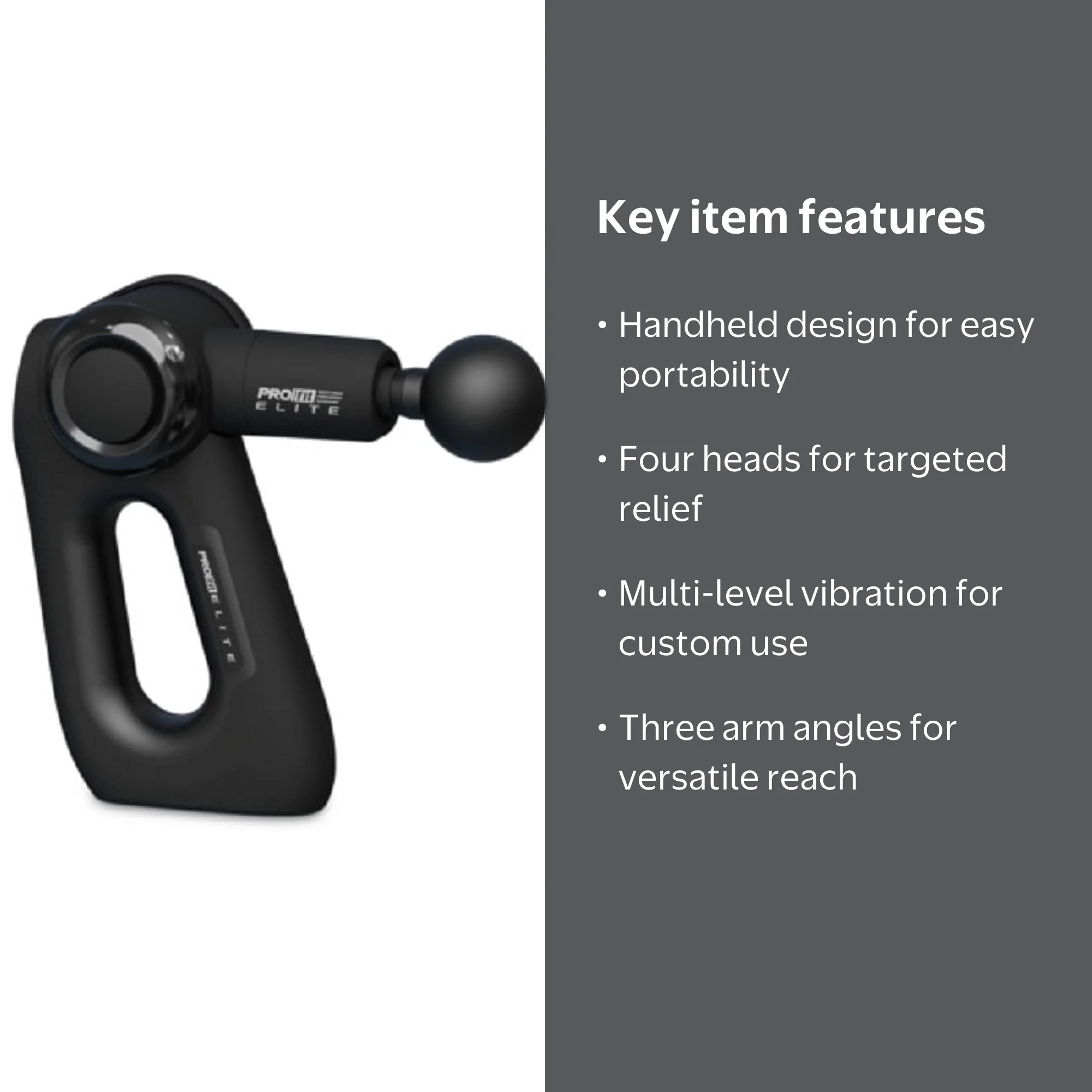 Tzumi ProFit Muscle Gun Elite, Handheld Therapeutic Percussion