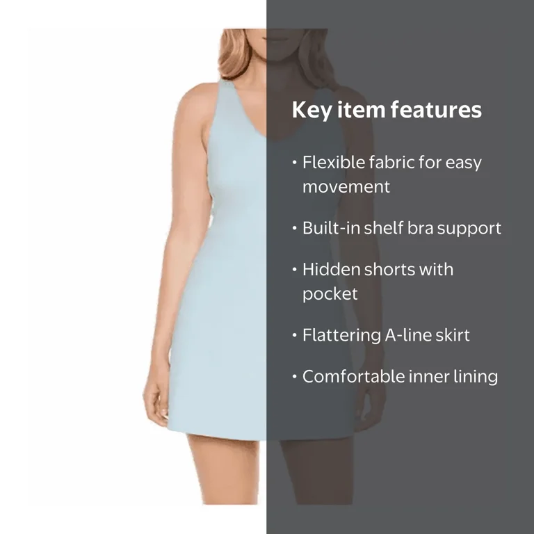 gapfit active tank dress Med Light Blue or even casual outings GapFit Active Tank Dress 2xl