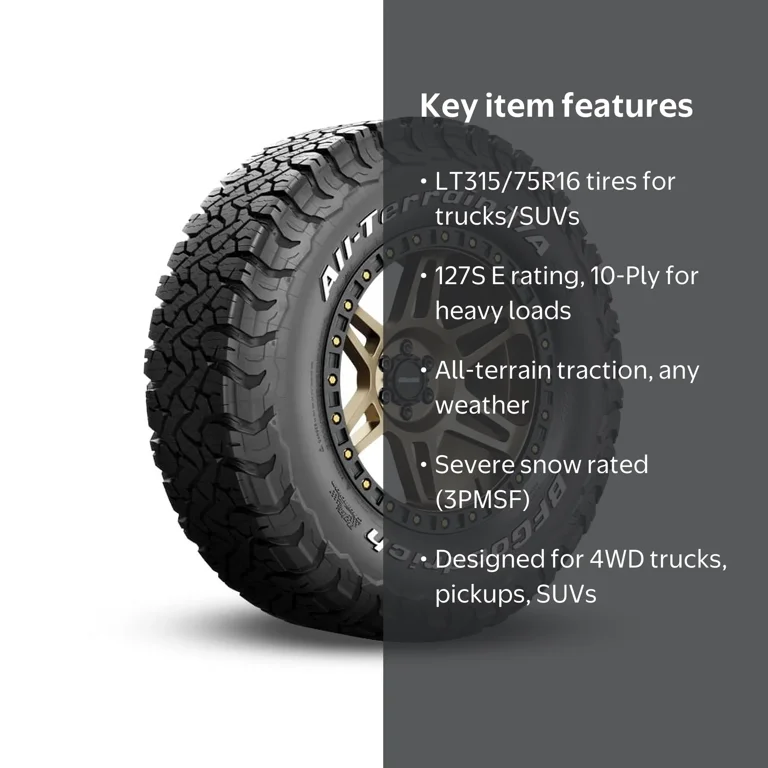 BFGoodrich, All-Terrain T/A KO3 LT315/75R16 127S E - Walmart.com