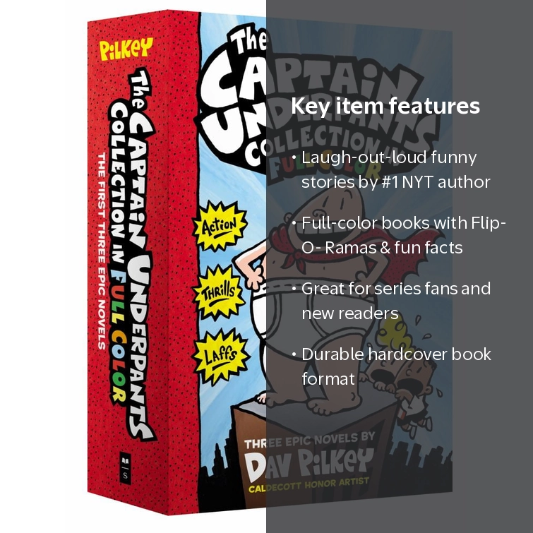 Dav Pilkey: The Captain Underpants Color Collection, #1-3 Boxed