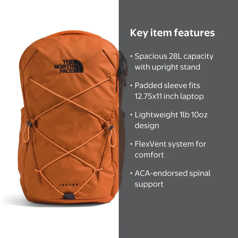 he north face jester backpack burnt olive green red orange The Unisex NF0A3VXF-A71 Duck Dark Hea- Premium Lounge NY Suitable for both women and men THE NORTH FACE Women's Jester