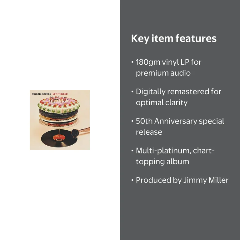 The Rolling Stones - Let It Bleed 50th Anniv. Vinyl - Walmart.com