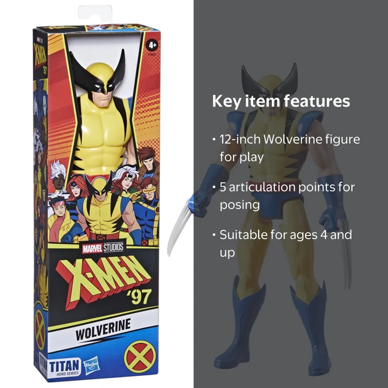 Marvel, X-Men Wolverine Action Figure, 12‚Äù, for Kids Ages 4+