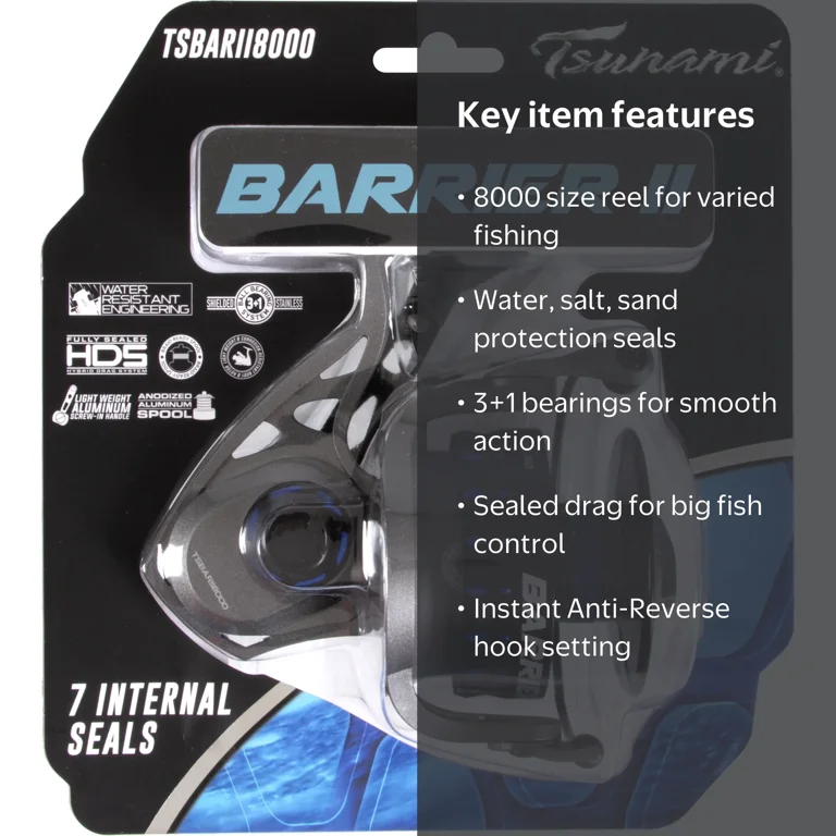 new tsunami spinning reel SaltX II Grumpys Tackle sealed anti Tsunami Shield II Spinning Reels
