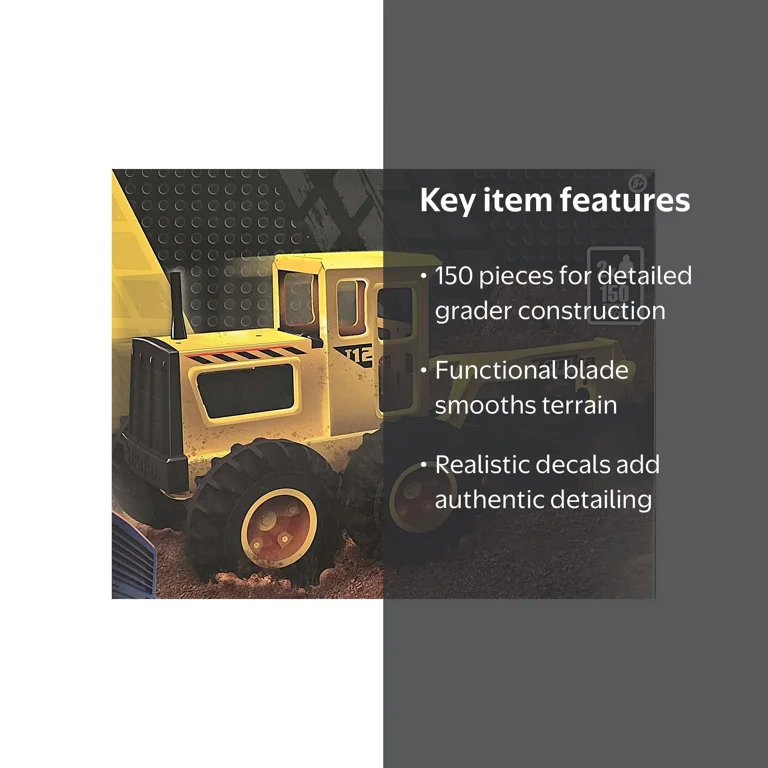 トンカ　タフグレーター　ブリキ模型　トミー　箱付き　Tonka TOMY Tonka Tough Grader Construction Set 150 Pieces - Walmart.com