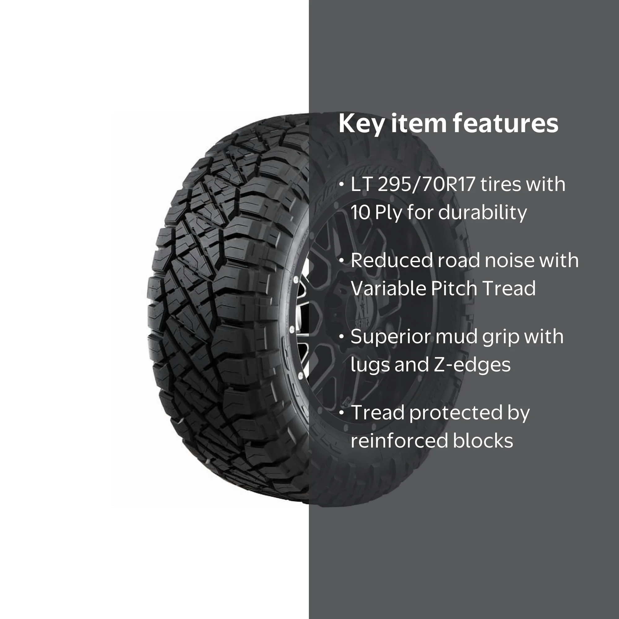 Nitto Ridge Grappler LT 295/70R17 10 Ply 121/118Q Mud Trail All