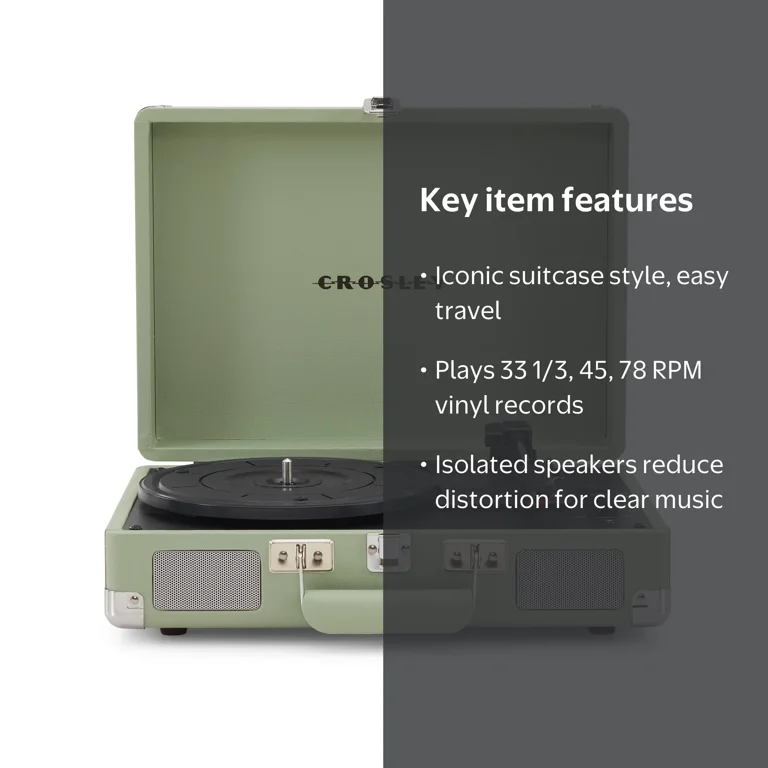 Crosley Cruiser Plus Vinyl Record Player with Speakers and