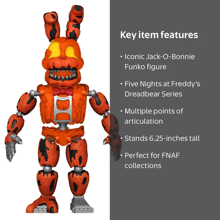 Five Nights at Freddy's, Action Figure, Jack-O-Bonnie, 6.25 inches Five Nights at Freddy's, Action Figure, Jack-O-Bonnie, 6.25 inches