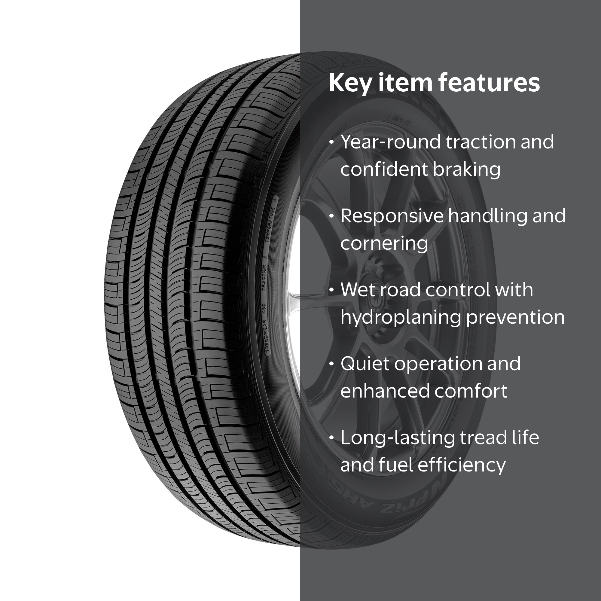 Nexen NPriz AH5 All-Season Tires 165/65R14 79S BSW (2 Tires) Fits