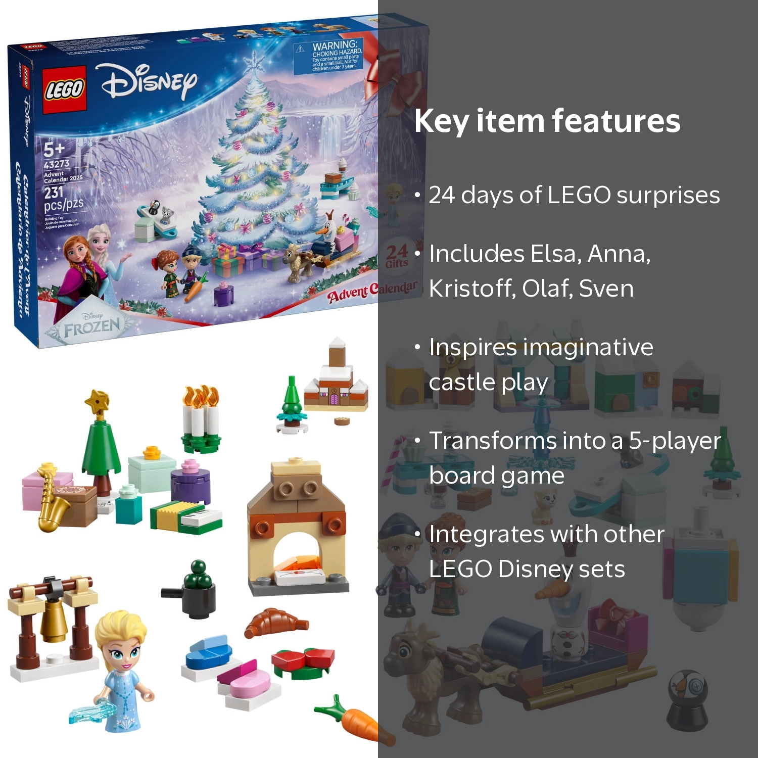 入手困難『Gフラッグ175&Gフラッグ150　×3個(グローデザインワークス)』 LEGO, Disney Frozen Advent Calendar, 43273, 231 Pieces - Walmart.com