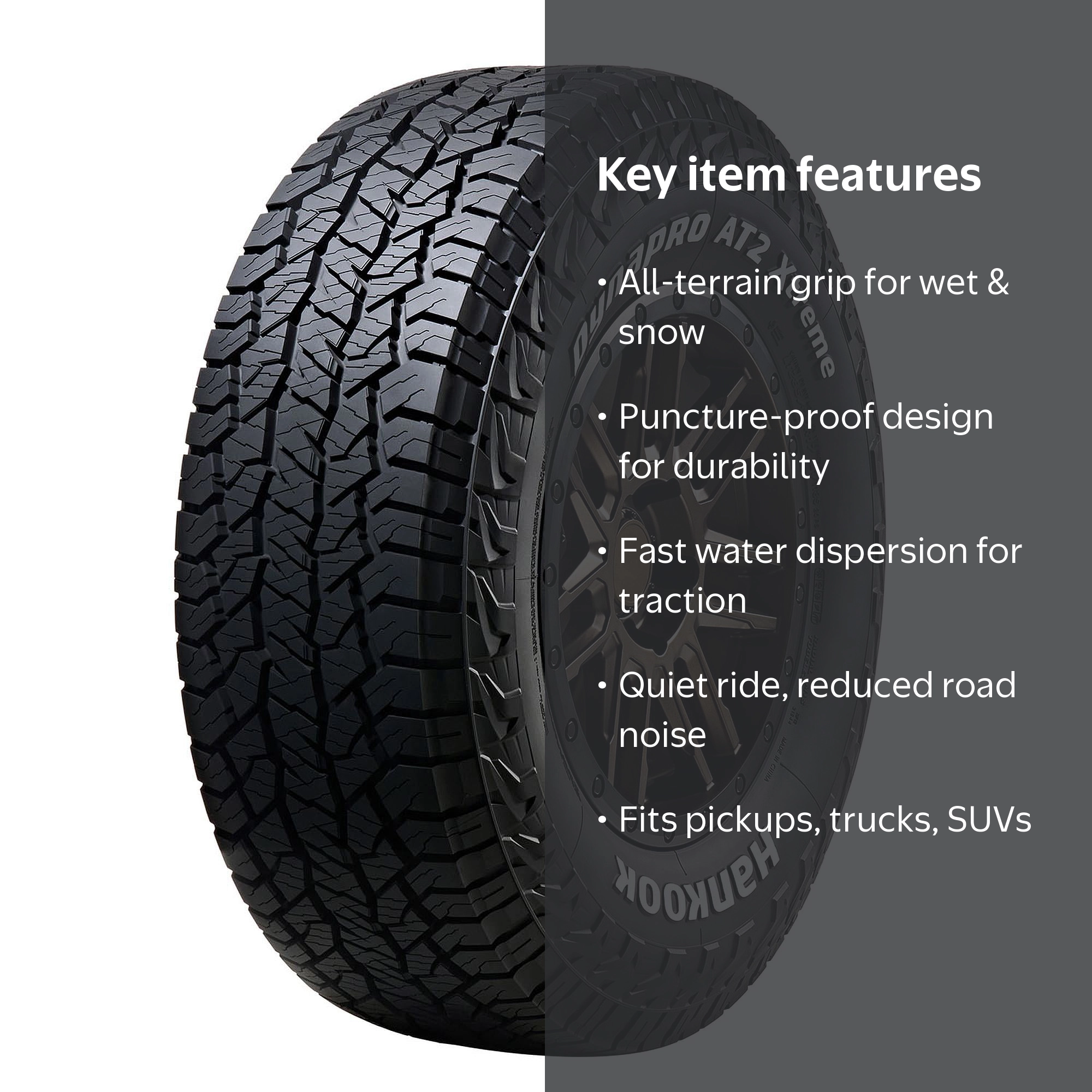 Hankook Dynapro AT2 Xtreme RF12 114T BW All-Terrain Tire with Off