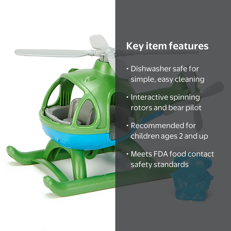Green Toys (グリーントイズ) ヘリコプター グリーン 9jupf8b Green Toys, Play Vehicle, Helicopter, Recycled Plastic, Kids 2+