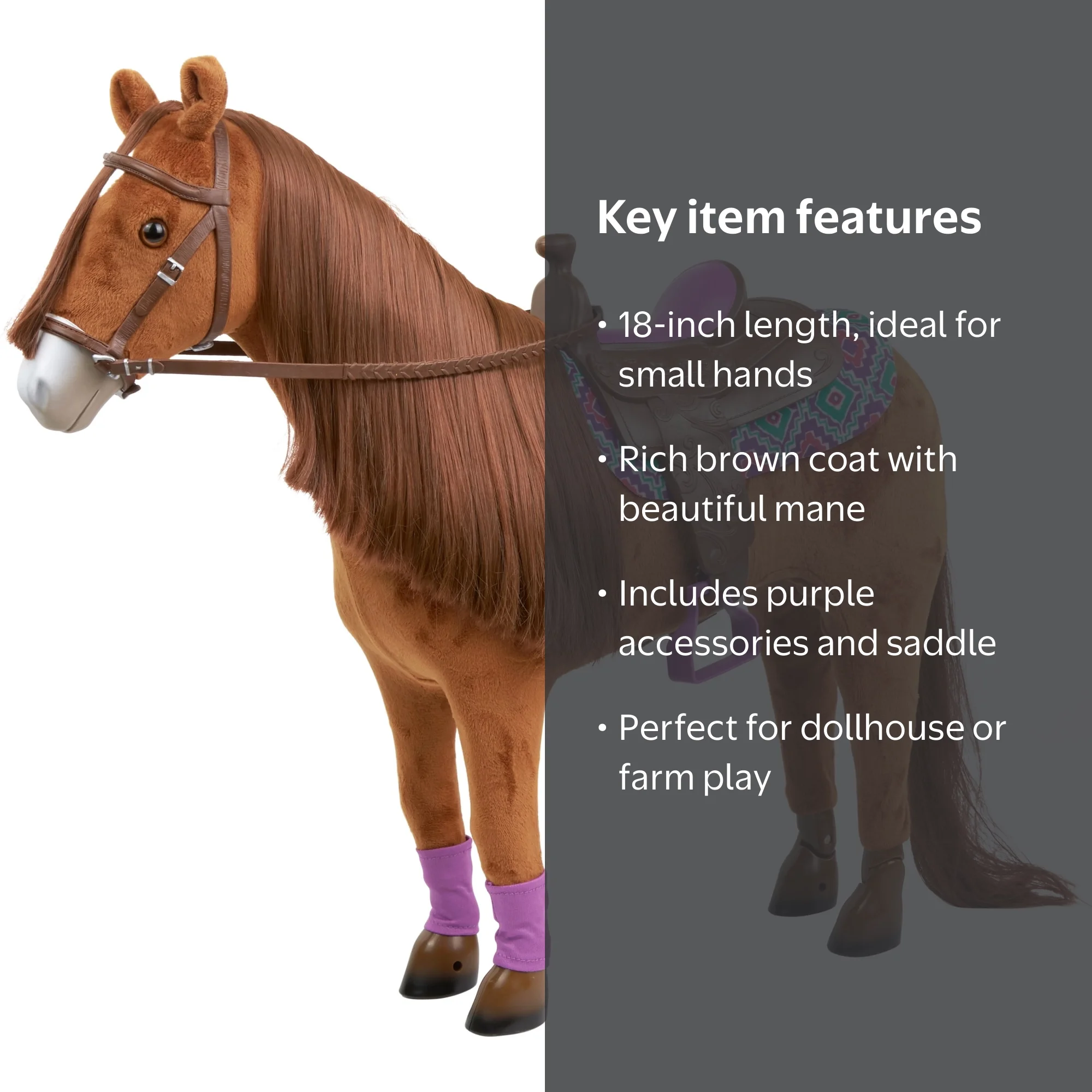 My Life As 18 Palomino Horse Toy - Mane & Purple Accessories