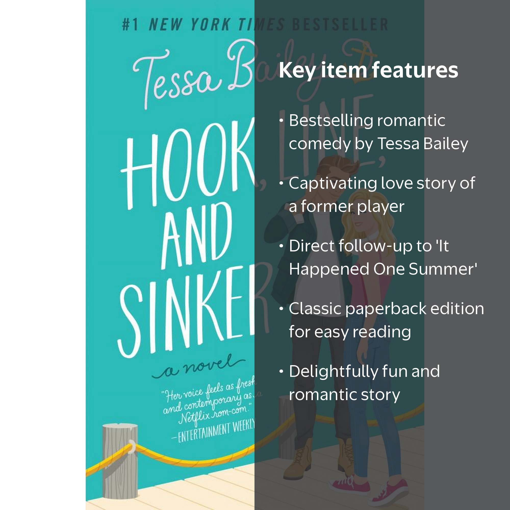 Tessa Bailey: Hook, Line, and Sinker: A Novel (Paperback