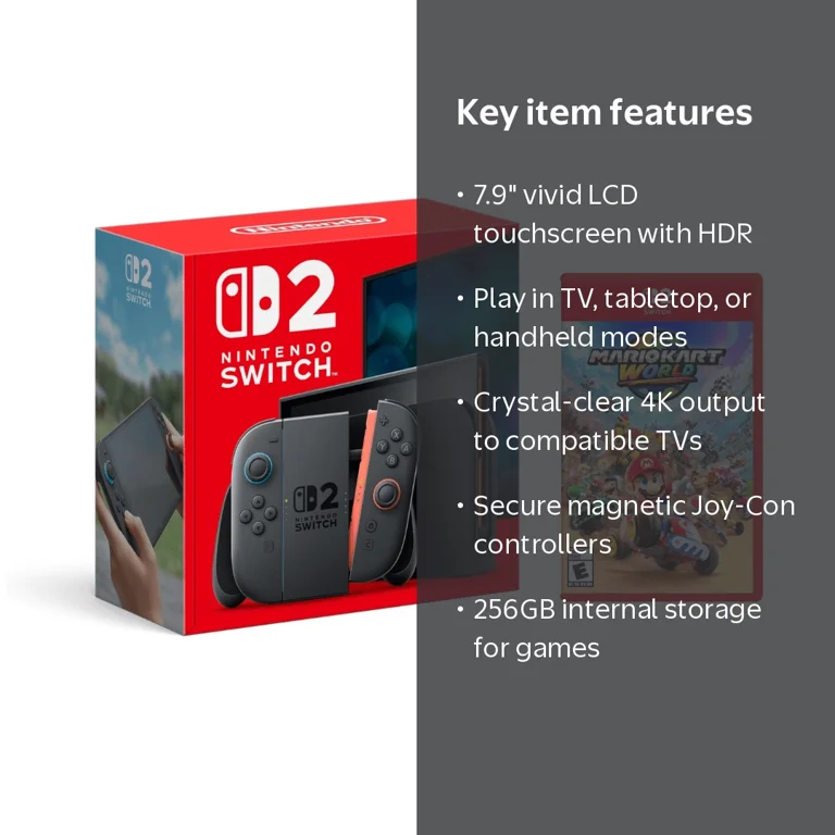 Nintendo Switch 2 System + Mario World Bundle (International