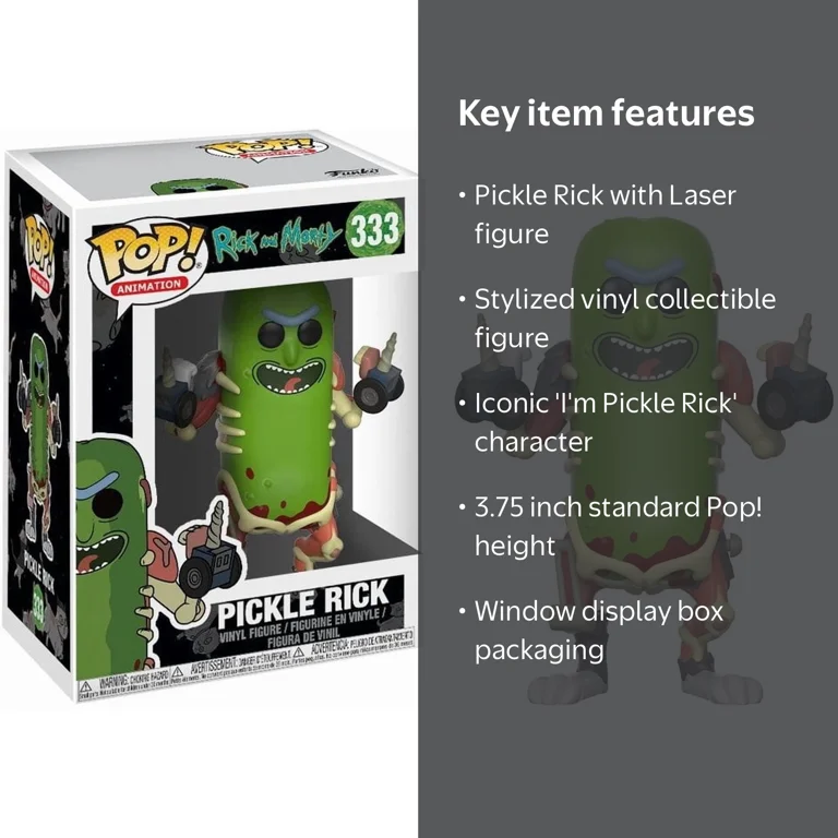 Funko, Pop! Animation Collectible Vinyl Figure, I'm Pickle Rick